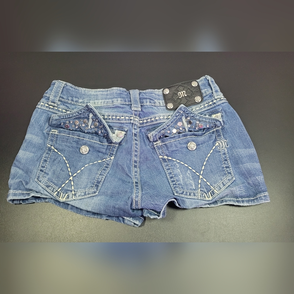 Miss Me Blue Denim Shorts
